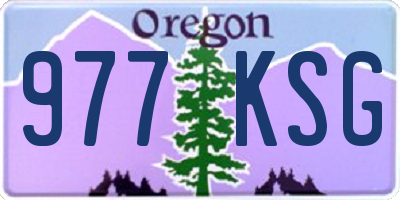 OR license plate 977KSG