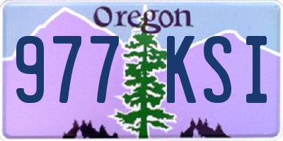 OR license plate 977KSI