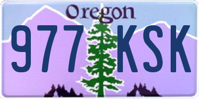 OR license plate 977KSK