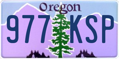 OR license plate 977KSP