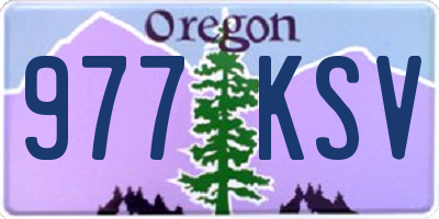 OR license plate 977KSV