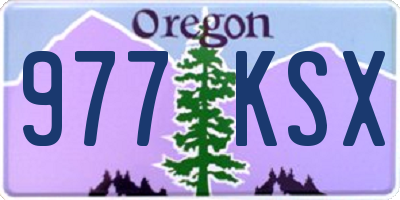 OR license plate 977KSX