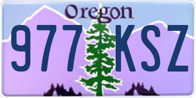 OR license plate 977KSZ