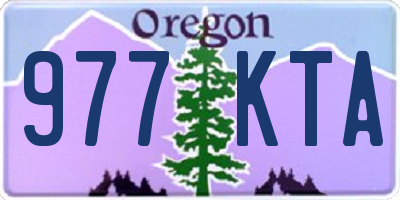 OR license plate 977KTA