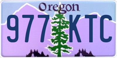 OR license plate 977KTC