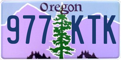 OR license plate 977KTK
