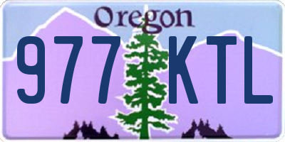 OR license plate 977KTL