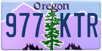 OR license plate 977KTR