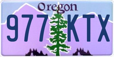 OR license plate 977KTX