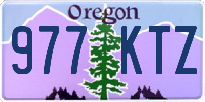 OR license plate 977KTZ