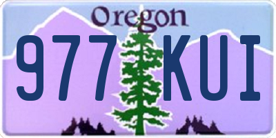 OR license plate 977KUI