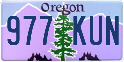 OR license plate 977KUN