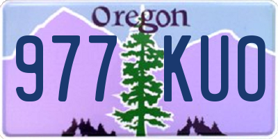 OR license plate 977KUO