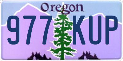 OR license plate 977KUP