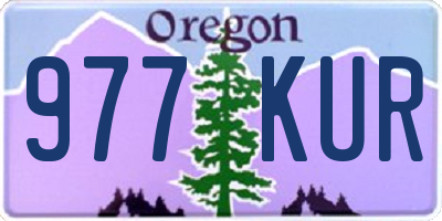 OR license plate 977KUR