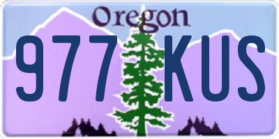 OR license plate 977KUS