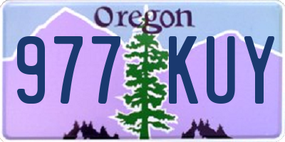 OR license plate 977KUY