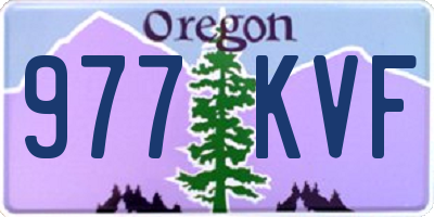 OR license plate 977KVF