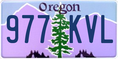 OR license plate 977KVL