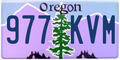 OR license plate 977KVM