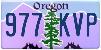 OR license plate 977KVP