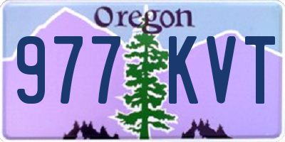 OR license plate 977KVT