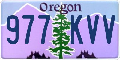 OR license plate 977KVV