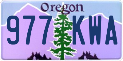 OR license plate 977KWA