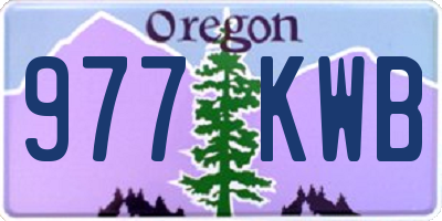 OR license plate 977KWB