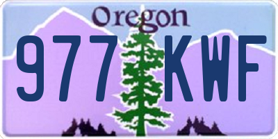 OR license plate 977KWF