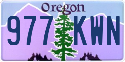 OR license plate 977KWN