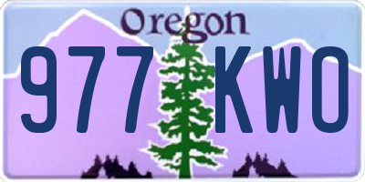 OR license plate 977KWO