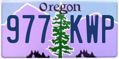 OR license plate 977KWP