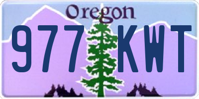 OR license plate 977KWT