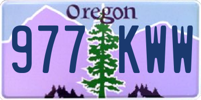 OR license plate 977KWW