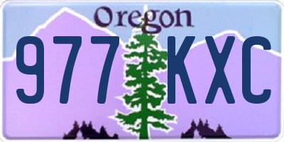 OR license plate 977KXC