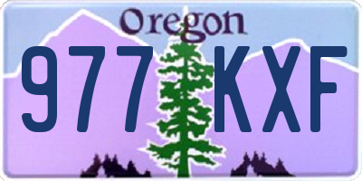 OR license plate 977KXF