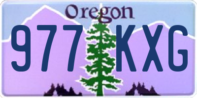 OR license plate 977KXG