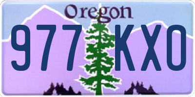 OR license plate 977KXO
