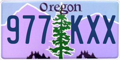 OR license plate 977KXX
