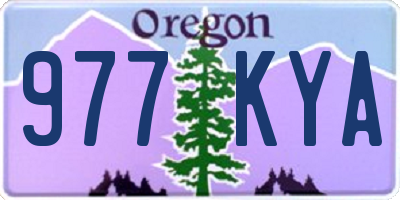 OR license plate 977KYA
