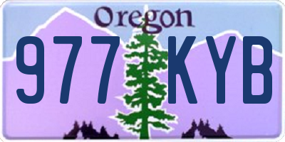 OR license plate 977KYB