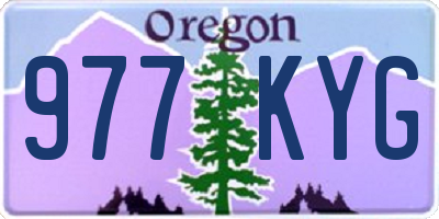 OR license plate 977KYG