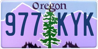 OR license plate 977KYK