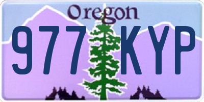 OR license plate 977KYP