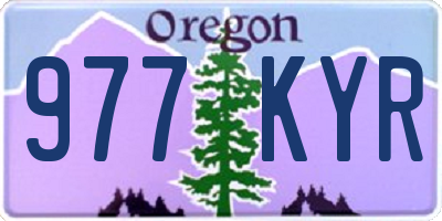 OR license plate 977KYR