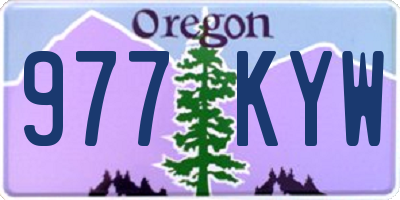OR license plate 977KYW