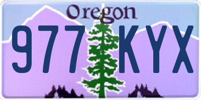 OR license plate 977KYX