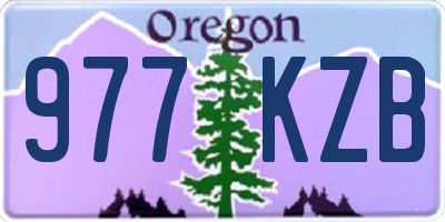 OR license plate 977KZB