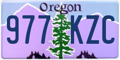 OR license plate 977KZC